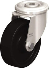 Blickle - 4" Diam x 1-3/16" Wide x 4-59/64" OAH Hollow Kingpin Mount Swivel Caster - Heat-Resistant Phenolic Resin, 275 Lb Capacity, Plain Bore Bearing, Hollow Kingpin Stem - Industrial Tool & Supply
