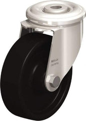 Blickle - 4" Diam x 1-3/16" Wide x 4-59/64" OAH Hollow Kingpin Mount Swivel Caster - Heat-Resistant Phenolic Resin, 275 Lb Capacity, Plain Bore Bearing, Hollow Kingpin Stem - Industrial Tool & Supply