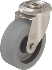 Blickle - 5" Diam x 1-9/16" Wide x 5-7/8" OAH Hollow Kingpin Mount Swivel Caster - Heat-Resistant Silicone Rubber, 264 Lb Capacity, Plain Bore Bearing, Hollow Kingpin Stem - Industrial Tool & Supply