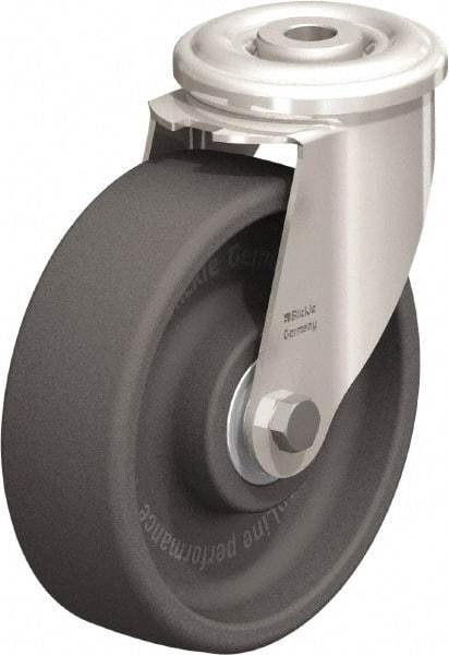 Blickle - 5" Diam x 1-9/16" Wide x 5-7/8" OAH Hollow Kingpin Mount Swivel Caster - Heat-Resistant Nylon, 330 Lb Capacity, Ball Bearing, Hollow Kingpin Stem - Industrial Tool & Supply