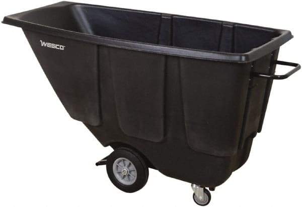 Wesco Industrial Products - 450 Lb Load Capacity, 1/2 Cu Yd, Polyethylene Tilt Truck - 21-1/2" Wide x 60-3/4" Long x 31" High, Black - Industrial Tool & Supply