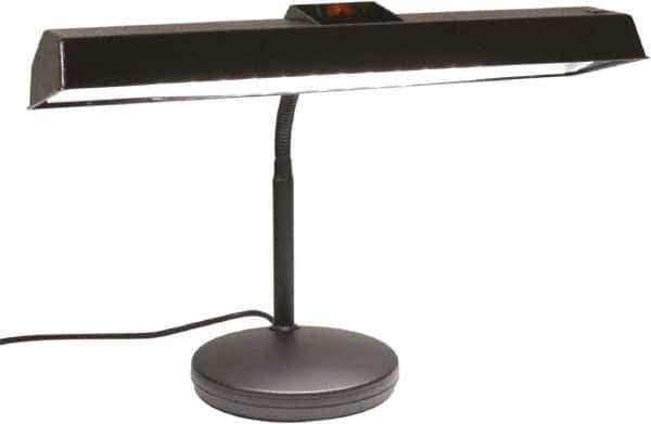 Electrix - 18 Watt, Gooseneck Machine Light - Weighted for Desk, LED Strip, Black - Industrial Tool & Supply