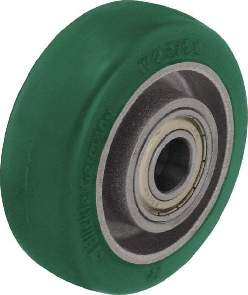 Blickle - 3 Inch Diameter x 1-37/64 Inch Wide, Polyurethane-Elastomer Blickle Softhane Caster Wheel - 506 Lb. Capacity, 19/32 Inch Axle Diameter, Ball Bearing - Industrial Tool & Supply
