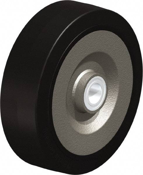 Blickle - 10 Inch Diameter x 3-9/64 Inch Wide, Solid Rubber Caster Wheel - 2,200 Lb. Capacity, 1-3/16 Inch Axle Diameter, Ball Bearing - Industrial Tool & Supply