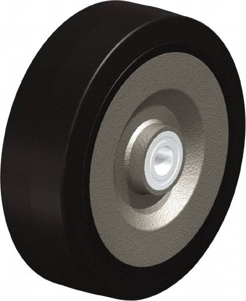 Blickle - 10 Inch Diameter x 3-9/64 Inch Wide, Solid Rubber Caster Wheel - 2,200 Lb. Capacity, 1 Inch Axle Diameter, Ball Bearing - Industrial Tool & Supply