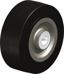 Blickle - 8 Inch Diameter x 3-9/64 Inch Wide, Solid Rubber Caster Wheel - 1,870 Lb. Capacity, 1 Inch Axle Diameter, Ball Bearing - Industrial Tool & Supply