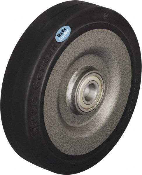 Blickle - 6-1/2 Inch Diameter x 1-31/32 Inch Wide, Solid Rubber Caster Wheel - 990 Lb. Capacity, 25/32 Inch Axle Diameter, Ball Bearing - Industrial Tool & Supply