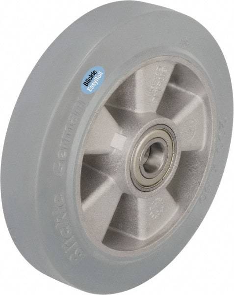 Blickle - 5 Inch Diameter x 1-31/32 Inch Wide, Solid Rubber Caster Wheel - 594 Lb. Capacity, 25/32 Inch Axle Diameter, Ball Bearing - Industrial Tool & Supply