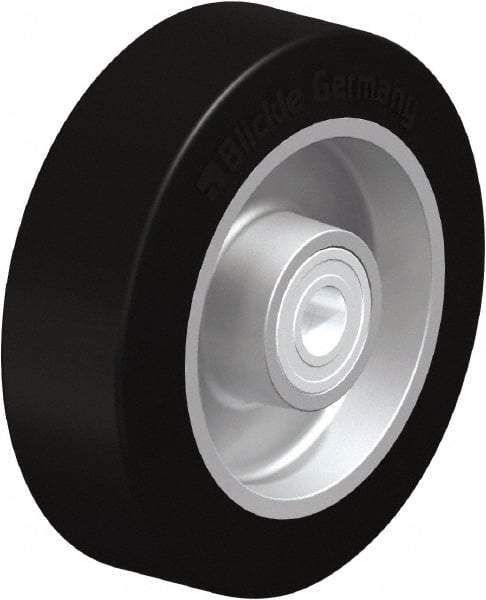 Blickle - 5 Inch Diameter x 1-37/64 Inch Wide, Solid Rubber Caster Wheel - 550 Lb. Capacity, 19/32 Inch Axle Diameter, Ball Bearing - Industrial Tool & Supply