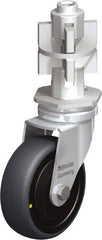 Blickle - 3" Diam x 63/64" Wide x 4" OAH Metal Expander Mount Swivel Caster - Rubber Elastomer (TPE), 110 Lb Capacity, Ball Bearing, Metal Expander Stem - Industrial Tool & Supply