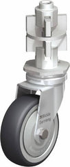 Blickle - 3" Diam x 63/64" Wide x 4" OAH Metal Expander Mount Swivel Caster - Rubber Elastomer (TPE), 165 Lb Capacity, Ball Bearing, Metal Expander Stem - Industrial Tool & Supply
