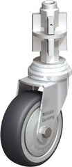 Blickle - 3" Diam x 63/64" Wide x 4" OAH Metal Expander Mount Swivel Caster - Rubber Elastomer (TPE), 165 Lb Capacity, Ball Bearing, Metal Expander Stem - Industrial Tool & Supply