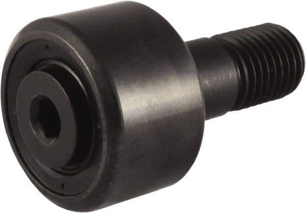 RBC Bearings - 1" Roller Diam x 5/8" Width, 7/16" Stud Diam x 1" Length, Sealed Stud Cam Follower with Hex - Carbon Steel, 1/2" Thread Length, 7/16-20 Thread, 1-21/32" OAL, 3,000 Lb Dynamic Cap, 3,200 Lb Static Cap - Industrial Tool & Supply