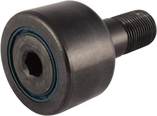 RBC Bearings - 1-3/4" Roller Diam x 1" Width, 3/4" Stud Diam x 1-3/4" Length, Sealed Stud Cam Follower with Hex - Carbon Steel, 7/8" Thread Length, 3/4-16 Thread, 2-25/32" OAL, 8,200 Lb Dynamic Cap, 10,500 Lb Static Cap - Industrial Tool & Supply
