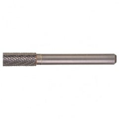 SB-3 Double Cut Solid Carbide Bur-Cylindrical with End Cut - Industrial Tool & Supply