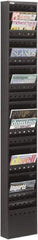 Safco - 10" Wide x 4" Deep x 65-1/2" High, 23 Compartments, Steel Magazine Rack - Black, 9-1/8" Compartment Width x 3/4" Compartment Depth x 10-3/8" Compartment Height - Industrial Tool & Supply
