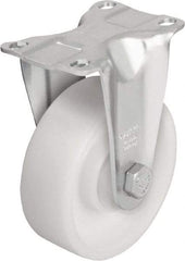 Blickle - 4" Diam x 1-7/16" Wide x 5-1/8" OAH Top Plate Mount Rigid Caster - Impact-Resistant Nylon, 400 Lb Capacity, Ball Bearing, 3-5/8 x 2-1/2" Plate - Industrial Tool & Supply