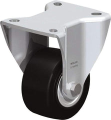 Blickle - 3" Diam x 1-49/64" Wide x 4-23/32" OAH Top Plate Mount Rigid Caster - Solid Rubber, 440 Lb Capacity, Ball Bearing, 3-15/16 x 3-3/8" Plate - Industrial Tool & Supply