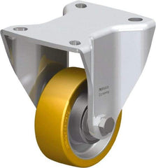 Blickle - 3" Diam x 1-11/64" Wide x 4-23/32" OAH Top Plate Mount Rigid Caster - Polyurethane-Elastomer Blickle Softhane, 396 Lb Capacity, Ball Bearing, 3-15/16 x 3-3/8" Plate - Industrial Tool & Supply