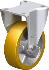 Blickle - 5" Diam x 1-37/64" Wide x 6-1/2" OAH Top Plate Mount Rigid Caster - Polyurethane-Elastomer Blickle Softhane, 770 Lb Capacity, Ball Bearing, 3-15/16 x 3-3/8" Plate - Industrial Tool & Supply