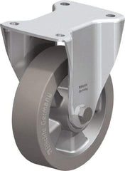 Blickle - 6-1/2" Diam x 1-31/32" Wide x 7-61/64" OAH Top Plate Mount Rigid Caster - Solid Rubber, 880 Lb Capacity, Ball Bearing, 5-1/2 x 4-3/8" Plate - Industrial Tool & Supply