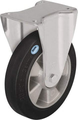 Blickle - 10" Diam x 1-31/32" Wide x 11-39/64" OAH Top Plate Mount Rigid Caster - Solid Rubber, 1,430 Lb Capacity, Ball Bearing, 5-1/2 x 4-3/8" Plate - Industrial Tool & Supply