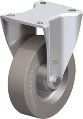Blickle - 5" Diam x 1-37/64" Wide x 6-1/2" OAH Top Plate Mount Rigid Caster - Solid Rubber, 550 Lb Capacity, Ball Bearing, 3-15/16 x 3-3/8" Plate - Industrial Tool & Supply