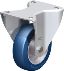 Blickle - 5" Diam x 1-37/64" Wide x 6-1/2" OAH Top Plate Mount Rigid Caster - Polyurethane-Elastomer Blickle Besthane, 770 Lb Capacity, Ball Bearing, 5-1/2 x 4-3/8" Plate - Industrial Tool & Supply