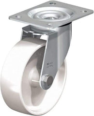 Blickle - 4" Diam x 1-7/16" Wide x 5-1/8" OAH Top Plate Mount Swivel Caster - Impact-Resistant Nylon, 400 Lb Capacity, Ball Bearing, 3-5/8 x 2-1/2" Plate - Industrial Tool & Supply