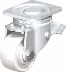 Blickle - 3" Diam x 1-29/64" Wide x 4-23/32" OAH Top Plate Mount Swivel Caster with Brake - Impact-Resistant Nylon, 770 Lb Capacity, Ball Bearing, 3-15/16 x 3-3/8" Plate - Industrial Tool & Supply