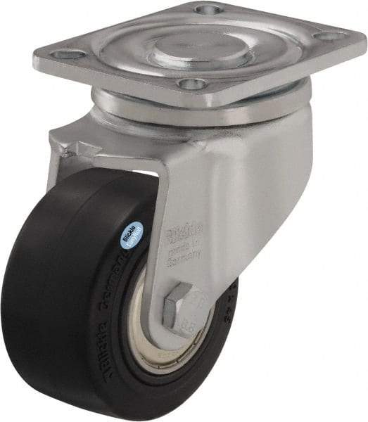 Blickle - 3" Diam x 1-29/64" Wide x 4-23/32" OAH Top Plate Mount Swivel Caster - Impact-Resistant Nylon, 770 Lb Capacity, Ball Bearing, 3-15/16 x 3-3/8" Plate - Industrial Tool & Supply