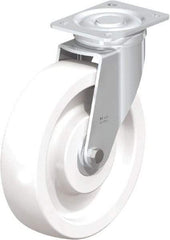 Blickle - 10" Diam x 2-9/16" Wide x 11-39/64" OAH Top Plate Mount Swivel Caster - Impact-Resistant Nylon, 1,980 Lb Capacity, Ball Bearing, 5-1/2 x 4-3/8" Plate - Industrial Tool & Supply