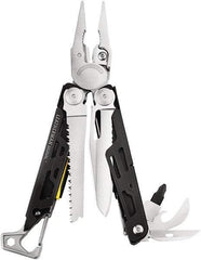 Leatherman - 19 Piece, Multi-Tool Set - Stainless Steel, 4-1/2" OAL, 4-1/2" Closed Length - Industrial Tool & Supply