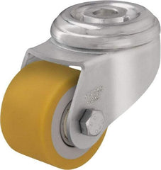 Blickle - 2" Diam x 1-19/64" Wide x 2-3/4" OAH Hollow Kingpin Mount Swivel Caster - Polyurethane-Elastomer Blickle Extrathane, 330 Lb Capacity, Ball Bearing, Hollow Kingpin Stem - Industrial Tool & Supply