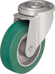 Blickle - 5" Diam x 1-37/64" Wide x 6-7/64" OAH Hollow Kingpin Mount Swivel Caster - Polyurethane-Elastomer Blickle Softhane, 770 Lb Capacity, Ball Bearing, Hollow Kingpin Stem - Industrial Tool & Supply
