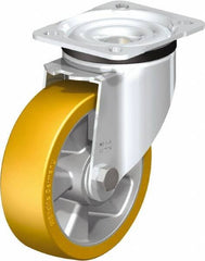 Blickle - 5" Diam x 1-9/16" Wide x 6-7/64" OAH Top Plate Mount Swivel Caster - Polyurethane-Elastomer Blickle Extrathane, 770 Lb Capacity, Ball Bearing, 3-15/16 x 3-3/8" Plate - Industrial Tool & Supply