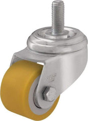 Blickle - 2" Diam x 1-19/64" Wide x 2-3/4" OAH Threaded Stem Mount Swivel Caster - Polyurethane-Elastomer Blickle Extrathane, 330 Lb Capacity, Ball Bearing, 1/2" Stem - Industrial Tool & Supply