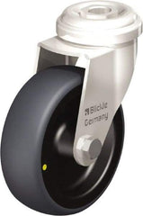 Blickle - 3" Diam x 63/64" Wide x 3-27/32" OAH Hollow Kingpin Mount Swivel Caster - Thermoplastic Rubber Elastomer (TPE), 110 Lb Capacity, Plain Bore Bearing, Hollow Kingpin Stem - Industrial Tool & Supply