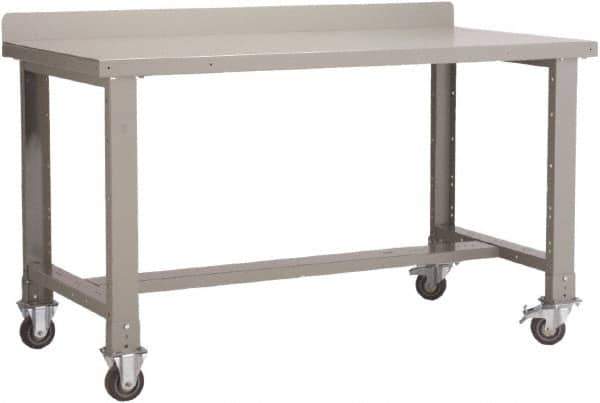 Rousseau Metal - Mobile Workstation - Fixed Leg, 60" Long x 30" Deep x 40" High - Industrial Tool & Supply