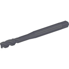 Kennametal - #8-32 3 Flute 2B Modified Bottoming Spiral Flute Tap - Vanadium High Speed Steel, Oxide Finish, 63mm OAL, Right Hand Flute, Right Hand Thread - Exact Industrial Supply