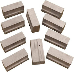 CarveSmart - 2" Wide x 3" High x 2" Thick, Flat/No Step Vise Jaw - Soft, Aluminum, Fixed Jaw, Compatible with 6" Vises - Industrial Tool & Supply