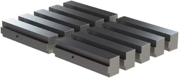 CarveSmart - 1-1/2" Wide x 2" High x 1-1/2" Thick, Flat/No Step Vise Jaw - Soft, Aluminum, Fixed Jaw, Compatible with 6" Vises - Industrial Tool & Supply