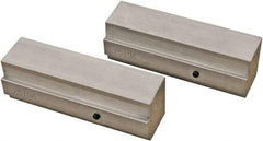 CarveSmart - 1-1/2" Wide x 2" High x 1-1/2" Thick, Flat/No Step Vise Jaw - Soft, Aluminum, Fixed Jaw, Compatible with 6" Vises - Industrial Tool & Supply