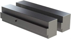 CarveSmart - 1-1/2" Wide x 2" High x 1-1/2" Thick, Flat/No Step Vise Jaw - Soft, Aluminum, Fixed Jaw, Compatible with 6" Vises - Industrial Tool & Supply