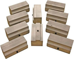 CarveSmart - 1-1/2" Wide x 2" High x 1-1/2" Thick, Flat/No Step Vise Jaw - Soft, Aluminum, Fixed Jaw, Compatible with 6" Vises - Industrial Tool & Supply