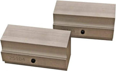 CarveSmart - 1-1/2" Wide x 2" High x 1-1/2" Thick, Flat/No Step Vise Jaw - Soft, Aluminum, Fixed Jaw, Compatible with 6" Vises - Industrial Tool & Supply