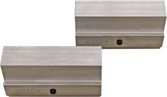 CarveSmart - 1" Wide x 2-1/4" High x 1" Thick, Flat/No Step Vise Jaw - Soft, Aluminum, Fixed Jaw, Compatible with 6" Vises - Industrial Tool & Supply