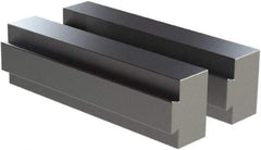 CarveSmart - 1" Wide x 1.71" High x 1" Thick, Flat/No Step Vise Jaw - Soft, Aluminum, Fixed Jaw, Compatible with 6" Vises - Industrial Tool & Supply