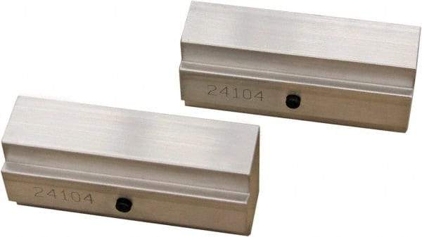 CarveSmart - 1" Wide x 1.71" High x 1" Thick, Flat/No Step Vise Jaw - Soft, Aluminum, Fixed Jaw, Compatible with 6" Vises - Industrial Tool & Supply