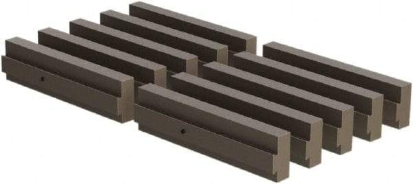 CarveSmart - 3/4" Wide x 2" High x 3/4" Thick, Flat/No Step Vise Jaw - Soft, Steel, Fixed Jaw, Compatible with 6" Vises - Industrial Tool & Supply